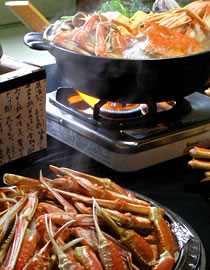 カニ昼食